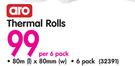 Aro Thermal Rolls-Per 6 Pack