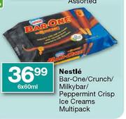 Nestle Bar-one/Crunch/Milkybar/Peppermint Crisp Icecreams MultiPacks-6x60Ml