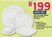 Pnp Porcelain White Rim 20 Piece Dinner Set
