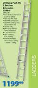 Gravity 20 Rung Push Up 2 Section Extension Ladder DMS540