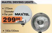 Maxtel Driving Lights 170mm Diameter -Per Pair