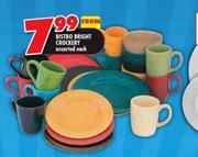 Bistro Bright Crockery Assorted-Each