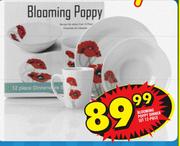 Blooming Poppy Dinner Set-12 Piece