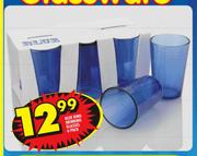 Blue Ring Drinking Glasses-6 Pack