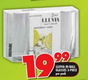 Lluvia Hi-Ball Glasses-3 Piece Per Pack