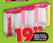 Tuana Hi-Ball/Whisky Glasses-3 Piece Per Pack