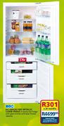 KIC 276L KBF630/1ME Metallic Combi Fridge