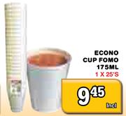 Econo Cup Fomo-175ml x 25's