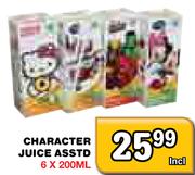 Character Juice Asstd-6 x 200ml