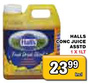 Halls Conc Juice Asstd-1L