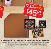 Calabash Cut Corner & Country Fair Tozzettos Per Set 