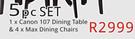 5 Pc Dining Table & Chair Set