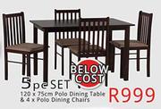 Below Cost 5 Pc Dining Table And Chair Set