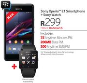Sony Xperia E1 Smartphone+ Watch-On Smart S