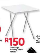 Stoneage Folding Table White
