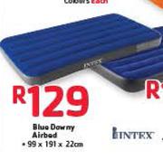 Intex Blue Downy Airbed-99 x 191 x 22cm