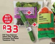 PnP Four Seasons Salad 200g, English Cucumber And Salad Tomatoes 750g