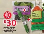 PnP Four Seasons Salad 200g, Emglish Cucumber And Salad Tomatoes 750g
