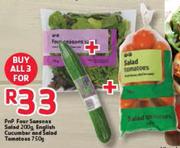 PnP Four Seasons Salad 200g, English Cucumber And Salad Tomatoos 750g