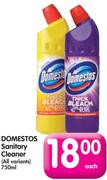 Domestos Sanitary Cleaner(All variants)-750ml Each