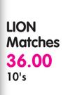 Lion Matches-10's