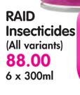 Raid Insecticides(All Variants)-6x300ml