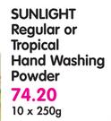 Sunlight Regular Or Tropical Hand Washing Powder-10x250g