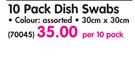 Caterers Choice 10 Pack Dish Swabs-Per 10 Pack