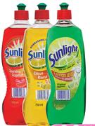 Sunlight Dishwashing Liquid(All Variants Excluding Anti-Bacterial)-5x750ml