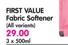 First Value Fabric Softener(All Variants)-3x500Ml