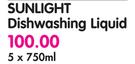 Sunlight Dishwashing Liquid-5x750ml