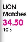 Lion Matches-10's