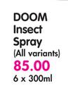 Doom Insect Spray(All Variants)-6x300Ml