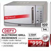 Defy Electronic Grill Microwave 
