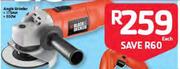 Black Decker Angle Grinder 115mm-900W Each