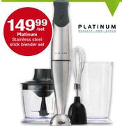 Platinum Stainless Steel Stick Blender Set-Per Set