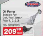 Femo Oil Pump Suitable For:Golf/Fox/Jetta/Polo 1.2 & 3-Each