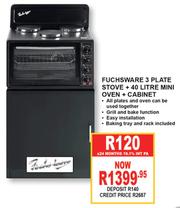 Special Fuchsware 3 Plate Stove 40L Mini Oven Cabinet m