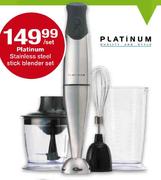 Platinum Stainless Steel Stick Blender Set