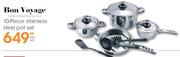 Bon Voyage 10 Piece Stainless Steel Pot Set-Per Set