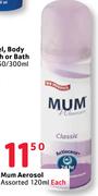 Mum Aerosol Assorted-120Ml