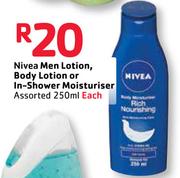 Nivea Men Lotion, Body Lotion Or In-Shower Moisturiser Assorted-250Ml