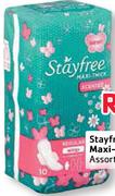 Stayfree Maxi-Thick Pads Assorted-8/10's
