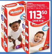 Huggies Dry Comfort Disposable Nappies Per Pack