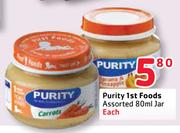 Purity 1st Foods Assorted-80ml Jar Each