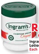 Ingram's Camphor Cream Or Lotion Assorted 300/400ml Each