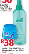 Perfect Touch Gel-500g Or Hairspray Assorted-350ml Each