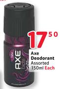 Axe Deodorant Assorted-150ml