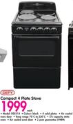 Defy Compact 4 Plate Stove DSS514