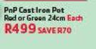 Pnp Cast Iron Pot Red Or Green 24cm - Each